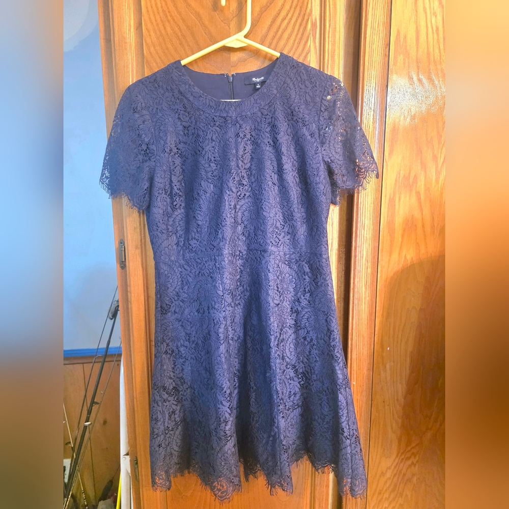 Madewell Navy Lace Mini Dress Size 8